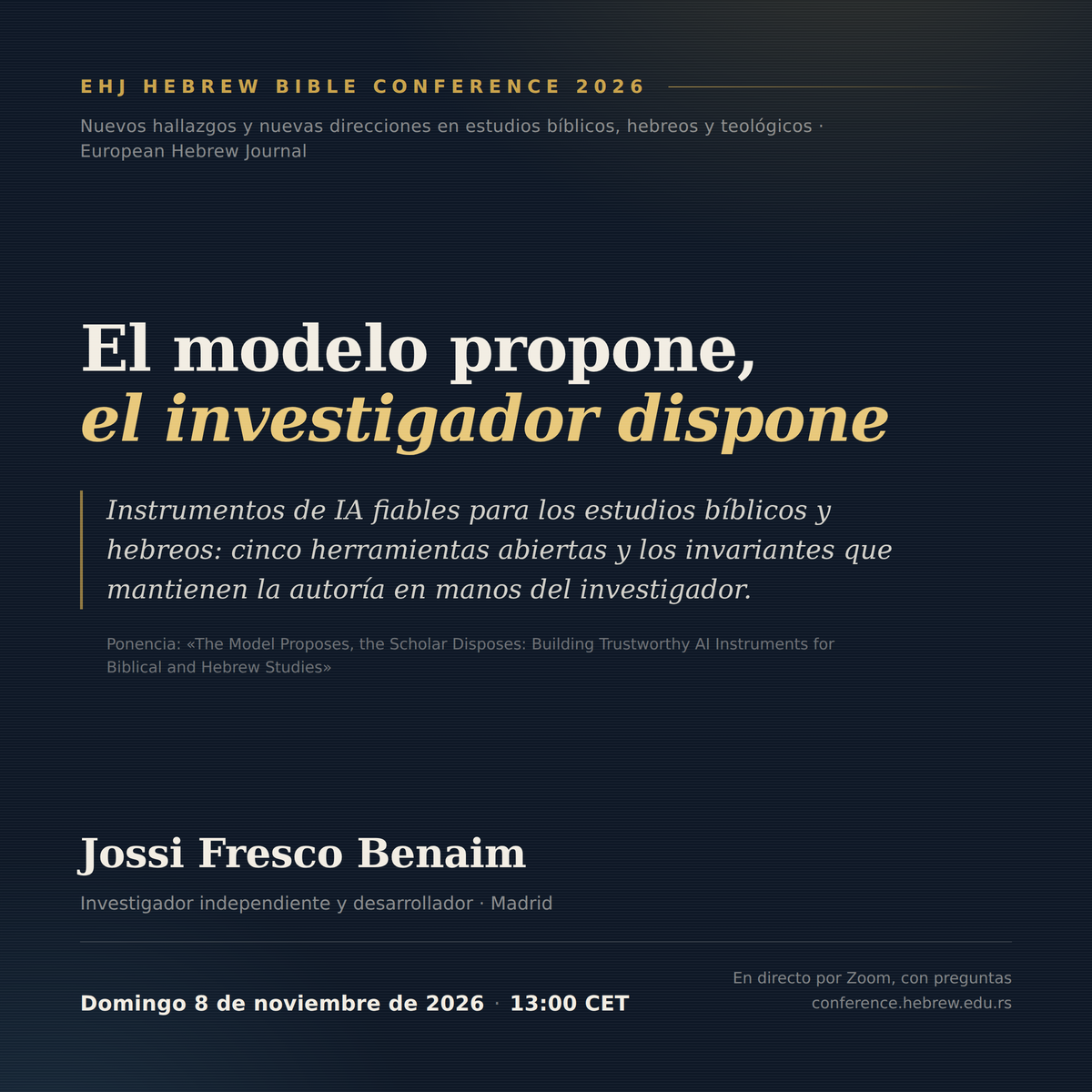 Ponencia Conferencia EHJ Biblia Hebrea 2026